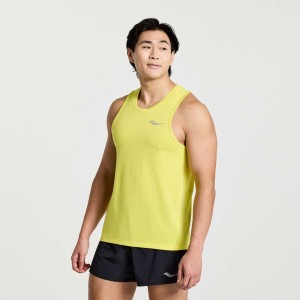 Camiseta Tirantes Saucony Stopwatch Hombre Amarillo | COLOMBIA-WIQS