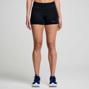 Short Saucony Fortify 3" Hot Mujer Negras | COLOMBIA-YWPR