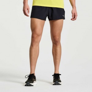 Short Saucony Outpace 2.5" Split Hombre Negras | COLOMBIA-RHTU