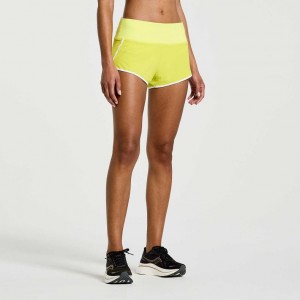 Short Saucony Outpace 2.5" Split Mujer Amarillo | COLOMBIA-VIKY