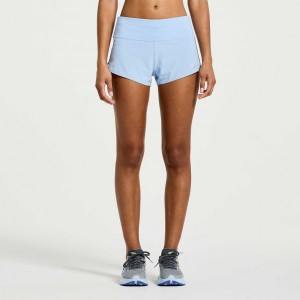 Short Saucony Outpace 2.5" Split Mujer Azules | COLOMBIA-XVCK