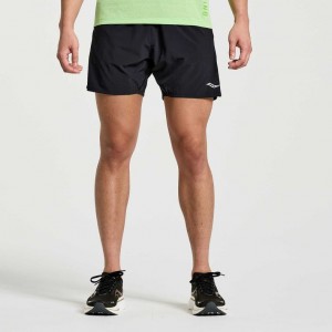 Short Saucony Outpace 5" Hombre Negras | COLOMBIA-BGCZ