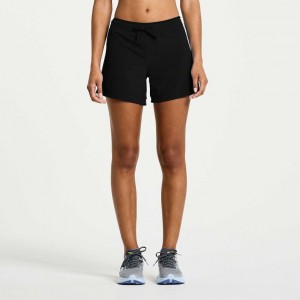 Short Saucony Outpace 5" Mujer Negras | COLOMBIA-DYUR