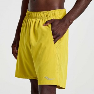 Short Saucony Outpace 7" Hombre Amarillo | COLOMBIA-EZQW