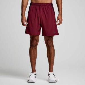 Short Saucony Outpace 7" Hombre Burdeos | COLOMBIA-NLAO