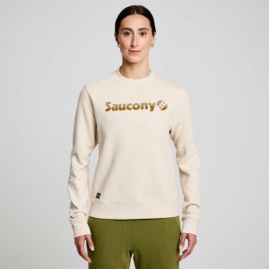 Sudadera Saucony Recovery Crew Mujer Beige | COLOMBIA-PJAI