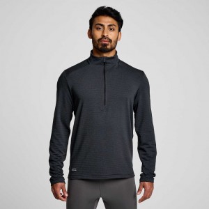 Sudadera Saucony Triumph 3D 1/2 Zip Hombre Negras | COLOMBIA-OGRK