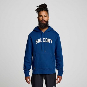 Sudadera con Capucha Saucony Recovery Hombre Indigo | COLOMBIA-KXZW