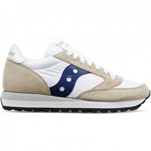 Tenis Saucony Jazz Original Mujer Blancas Beige Azul Marino | COLOMBIA-GADP