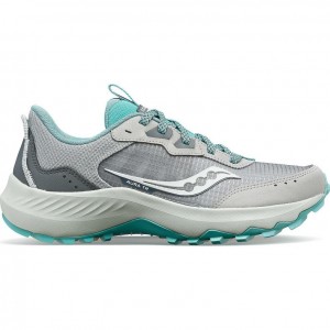 Tenis Trail Running Saucony Aura TR Mujer Gris | COLOMBIA-VDQC