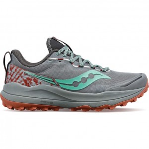 Tenis Trail Running Saucony Xodus Ultra 2 Mujer Gris | COLOMBIA-YWOM