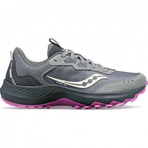 Tenis para Correr Saucony Aura TR Wide Mujer Gris | COLOMBIA-YJFG