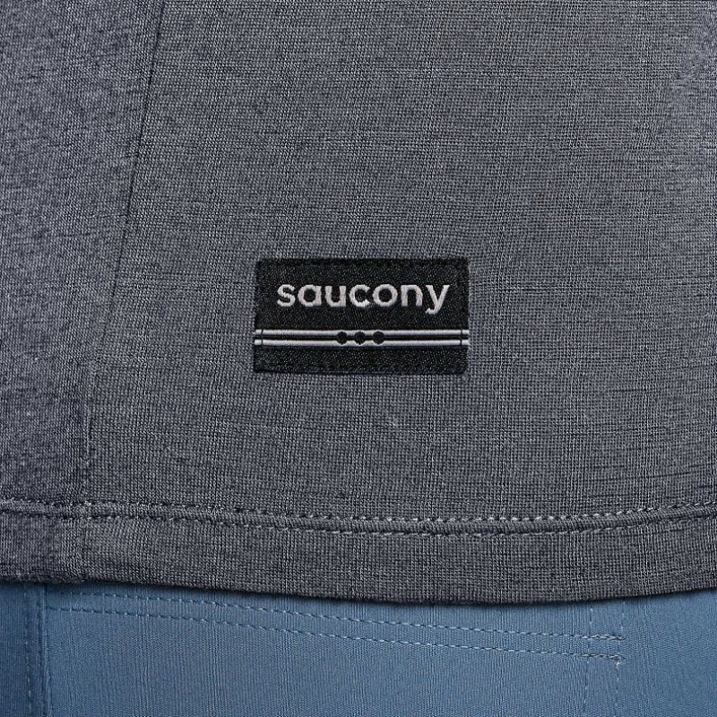 Camiseta Saucony Peregrine Merino Long Sleeve Hombre Gris | COLOMBIA-BRMS