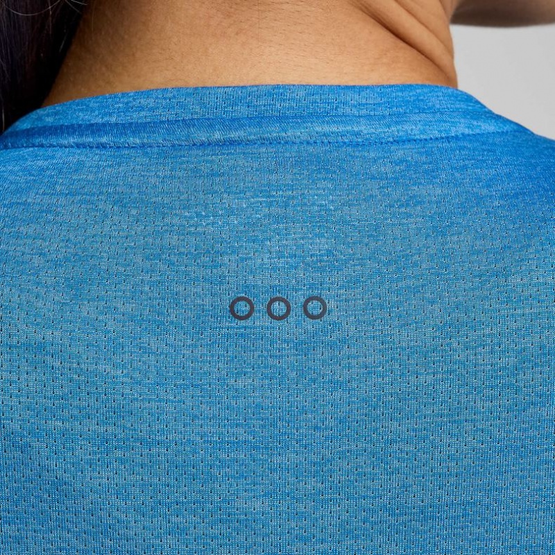 Camiseta Saucony Stopwatch Long Sleeve Mujer Azules | COLOMBIA-XODB