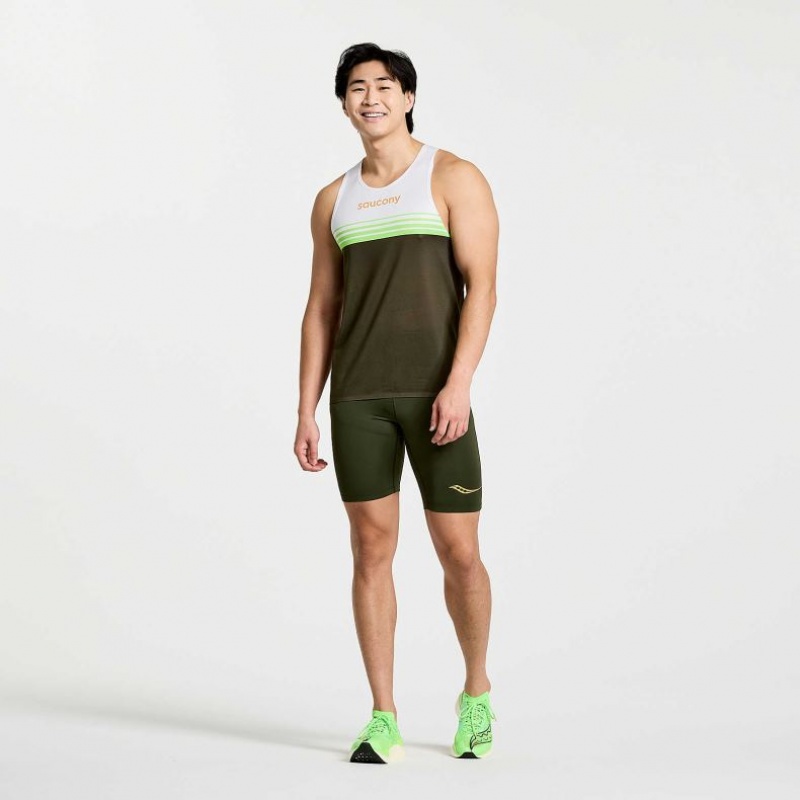 Camiseta Tirantes Saucony Elite Singlet Hombre Blancas Negras | COLOMBIA-IYWT