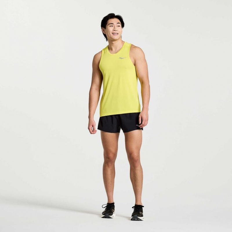 Camiseta Tirantes Saucony Stopwatch Hombre Amarillo | COLOMBIA-WIQS