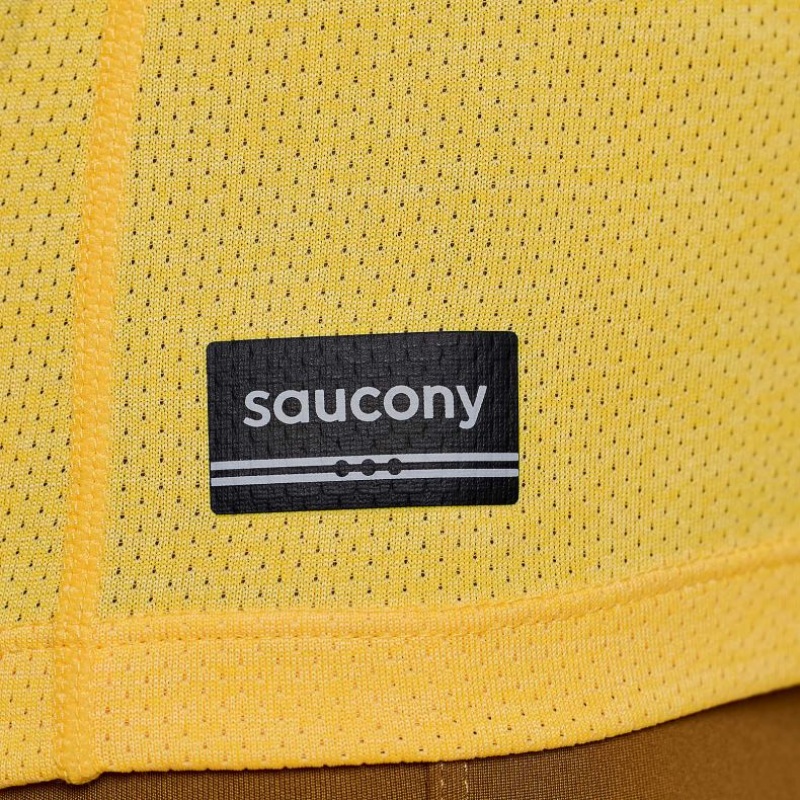 Camiseta Tirantes Saucony Stopwatch Mujer Amarillo | COLOMBIA-STXN