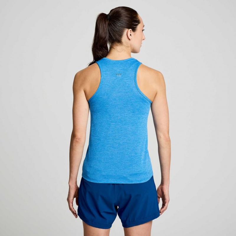 Camiseta Tirantes Saucony Stopwatch Mujer Azules | COLOMBIA-IQAX