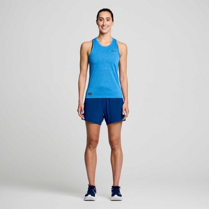 Camiseta Tirantes Saucony Stopwatch Mujer Azules | COLOMBIA-IQAX