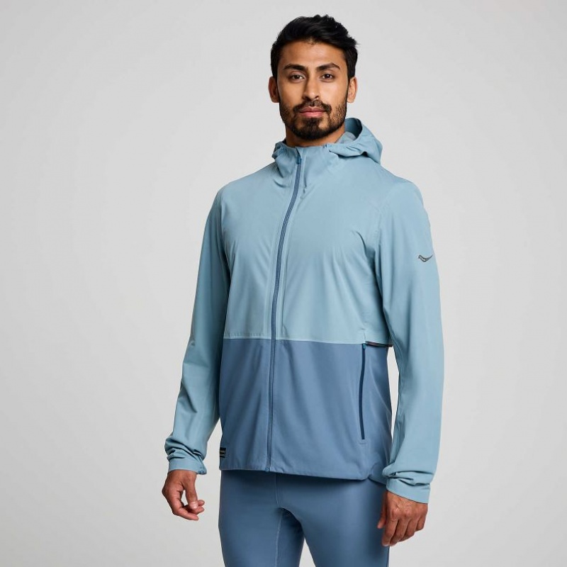 Chaqueta Saucony Runshield Hombre Azules | COLOMBIA-TQEG