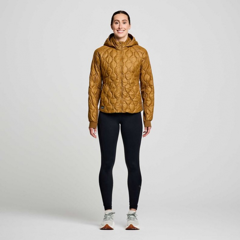 Chaqueta Saucony Solstice Oysterpuff Mujer Marrones | COLOMBIA-WFZC