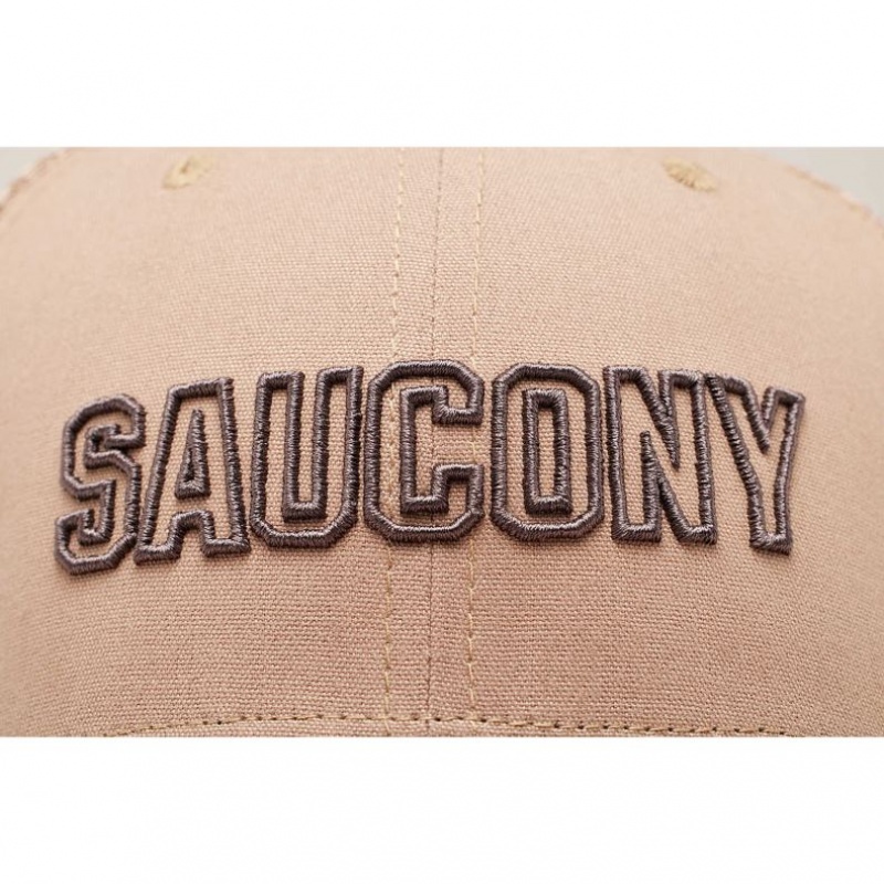 Gorras De Camionero Saucony Adjustable Snap Back Hombre Beige | COLOMBIA-KVSW