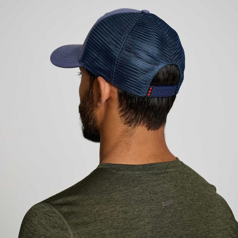 Gorras De Camionero Saucony Adjustable Snap Back Hombre Azules | COLOMBIA-TZBW