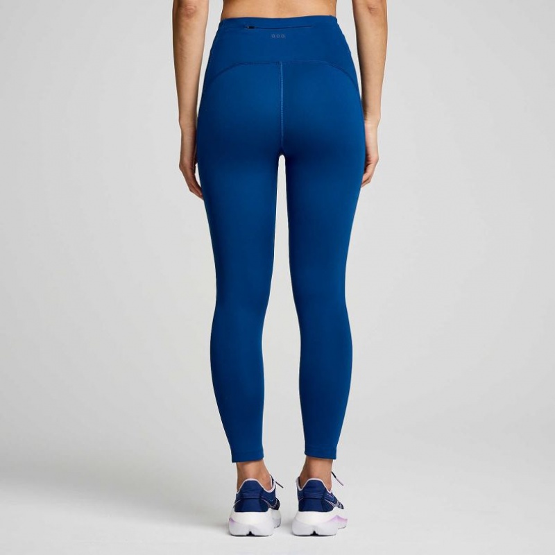 Mallas Saucony Fortify Crop Mujer Indigo | COLOMBIA-ZFLG