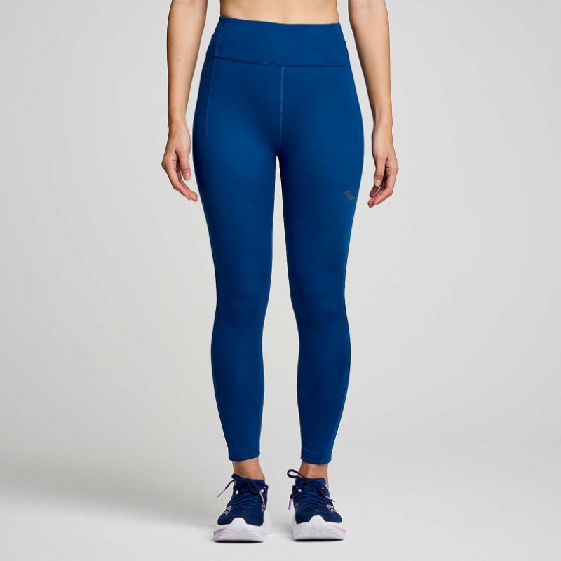 Mallas Saucony Fortify Crop Mujer Indigo | COLOMBIA-ZFLG