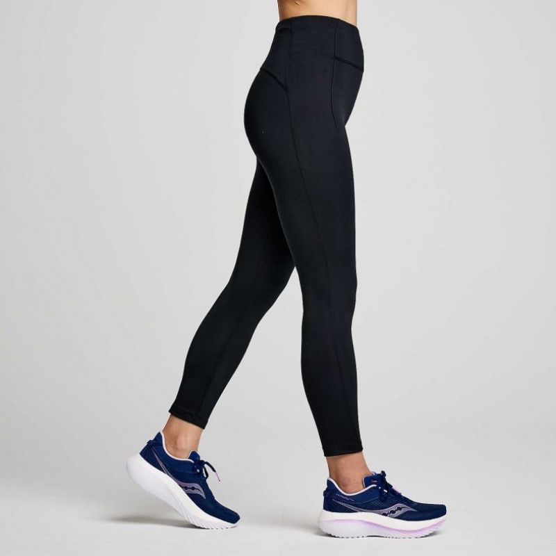 Mallas Saucony Fortify Crop Mujer Negras | COLOMBIA-MWFR