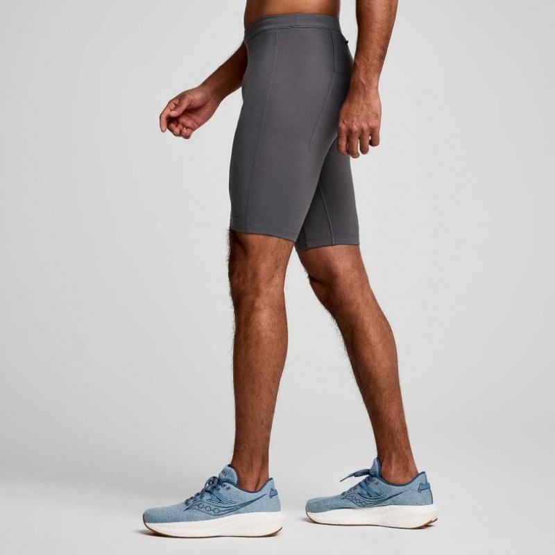 Mallas Saucony Fortify Forro Half Hombre Gris | COLOMBIA-KPWR