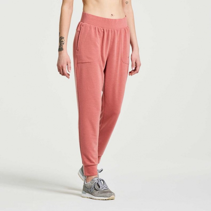 Pantalones Jogger Saucony Boston Mujer Coral | COLOMBIA-PXMU