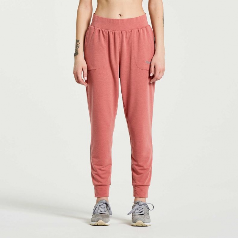 Pantalones Jogger Saucony Boston Mujer Coral | COLOMBIA-PXMU