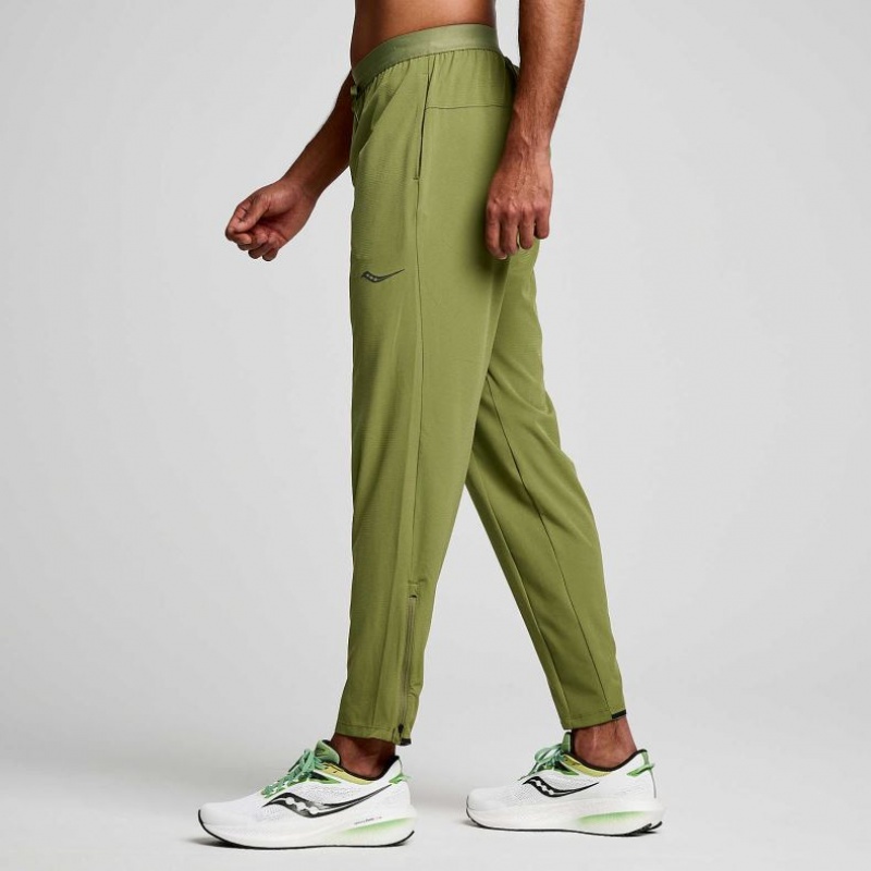 Pantalones Jogger Saucony Boston Woven Hombre Verde Oliva | COLOMBIA-PMIG