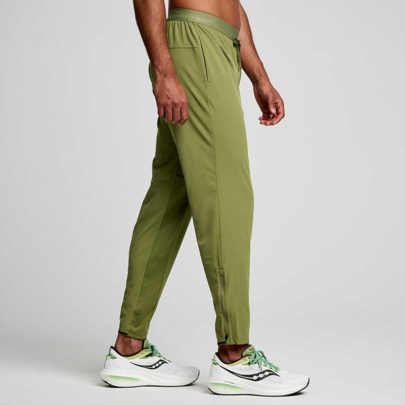 Pantalones Jogger Saucony Boston Woven Hombre Verde Oliva | COLOMBIA-PMIG