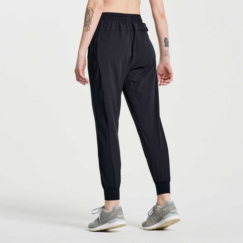 Pantalones Jogger Saucony Boston Woven Mujer Negras | COLOMBIA-VQOI