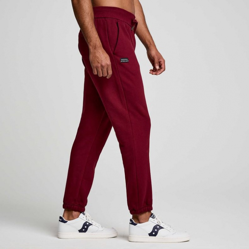 Pantalones Jogger Saucony Recovery Hombre Burdeos | COLOMBIA-KBUH