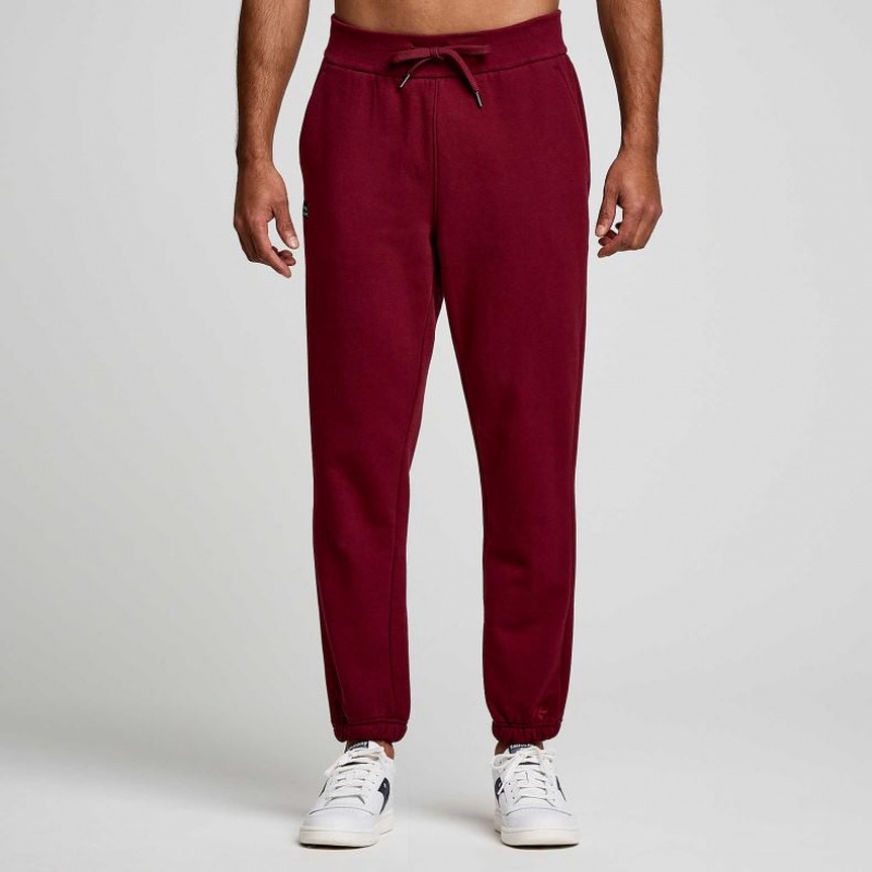 Pantalones Jogger Saucony Recovery Hombre Burdeos | COLOMBIA-KBUH