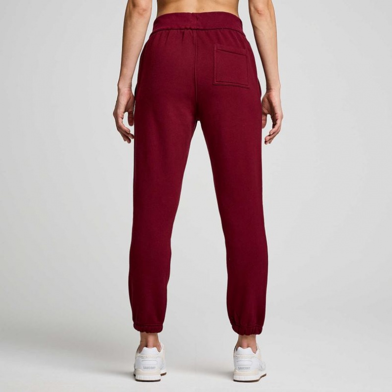 Pantalones Jogger Saucony Recovery Mujer Burdeos | COLOMBIA-UGQB