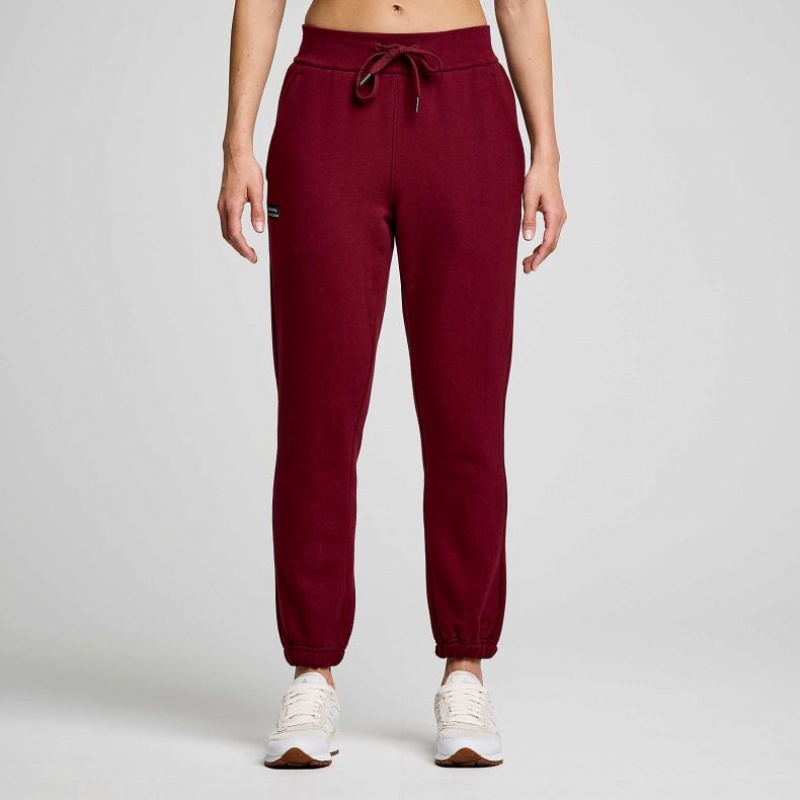 Pantalones Jogger Saucony Recovery Mujer Burdeos | COLOMBIA-UGQB