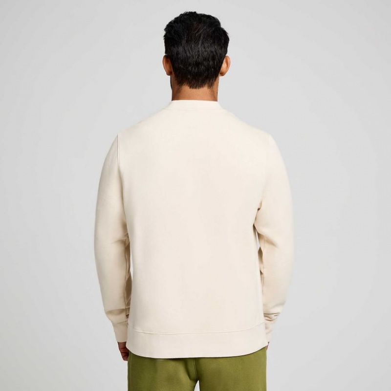 Sudadera Saucony Recovery Crew Hombre Creme | COLOMBIA-PCXJ