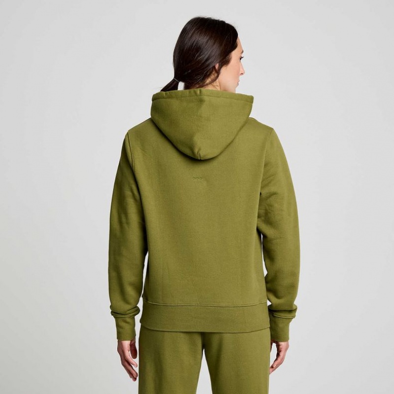 Sudadera con Capucha Saucony Recovery Mujer Verde Oliva | COLOMBIA-MVAT