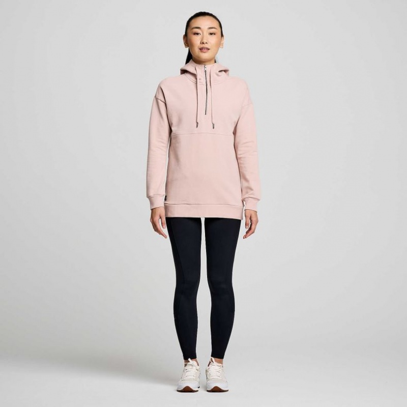 Sudadera con Capucha Saucony Recovery Zip Tunic Mujer Rosas | COLOMBIA-BNOE