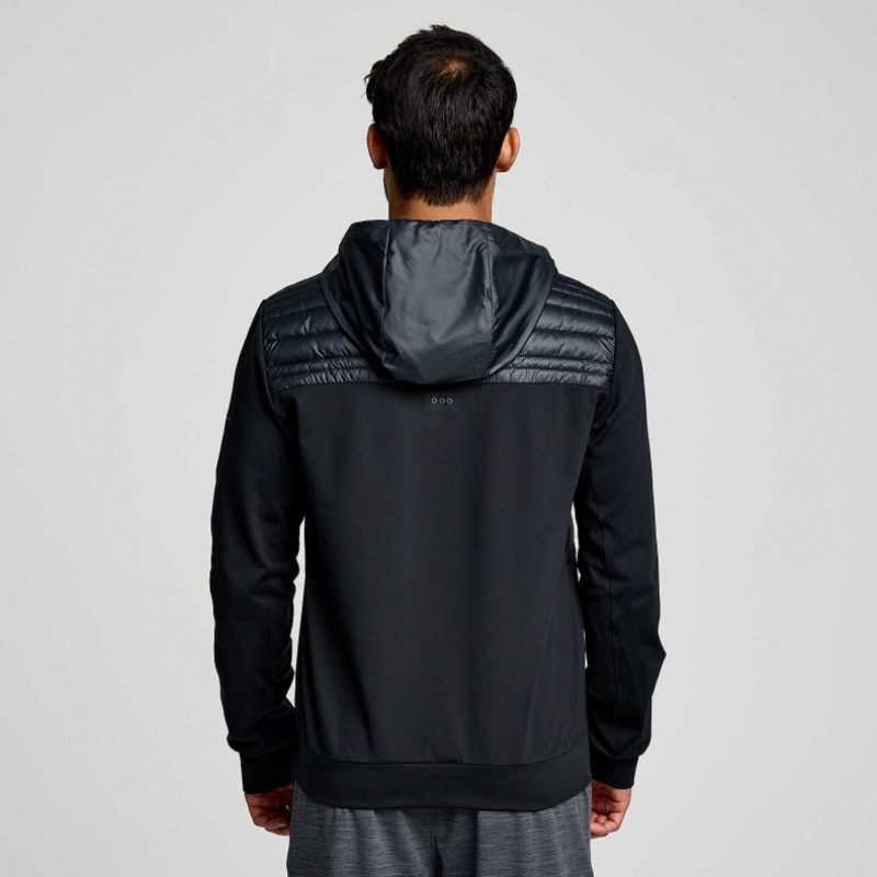 Sudadera con Capucha Saucony Solstice Oysterpuff Hombre Negras | COLOMBIA-NILY