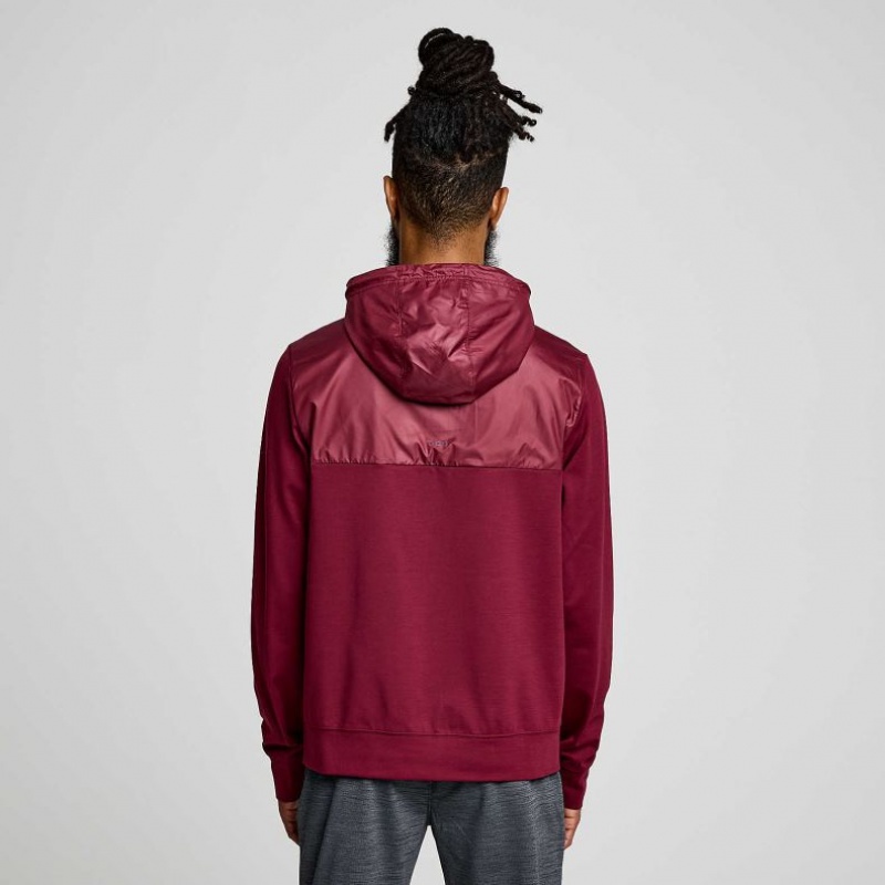 Sudadera con Capucha Saucony Solstice Zip Hombre Rojas | COLOMBIA-VPQO