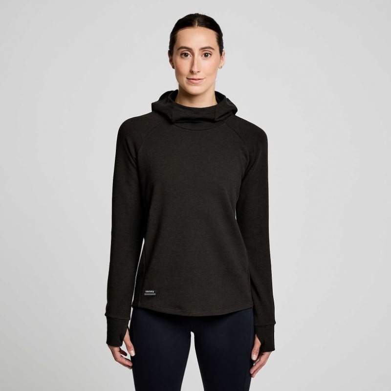 Sudadera con Capucha Saucony Triumph Tunic Mujer Negras | COLOMBIA-IXPK