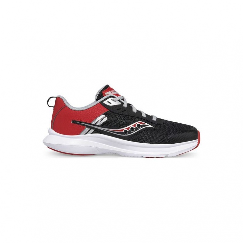 Tenis Saucony Axon 3 Niño Grande Negras Rojas | COLOMBIA-UDVC