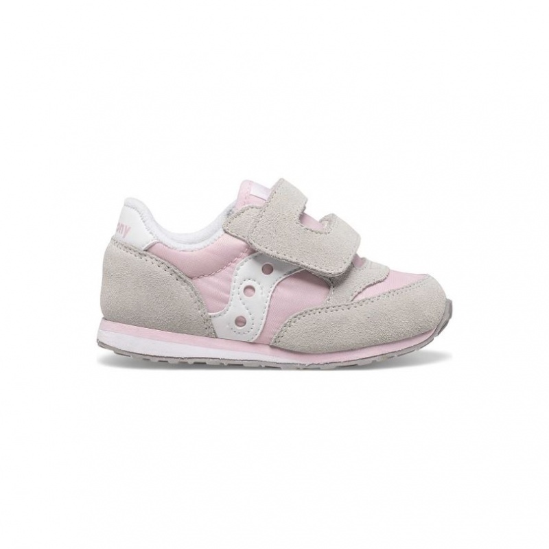 Tenis Saucony Baby Jazz Hook & Loop Niño Pequeño Gris Rosas | COLOMBIA-BEAH