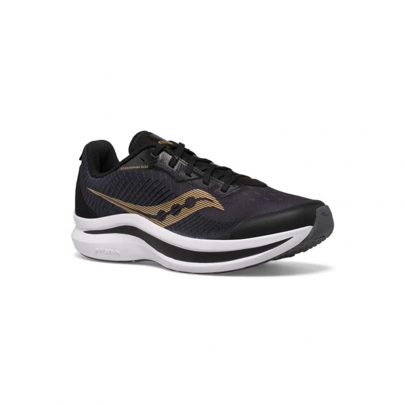 Tenis Saucony Endorphin KDZ Niño Grande Negras Doradas | COLOMBIA-OYFK