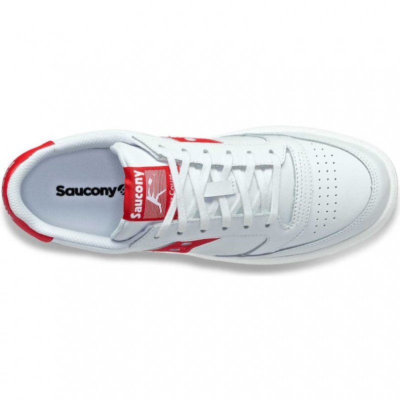 Tenis Saucony Jazz Court PU Hombre Blancas Rojas | COLOMBIA-LGBK